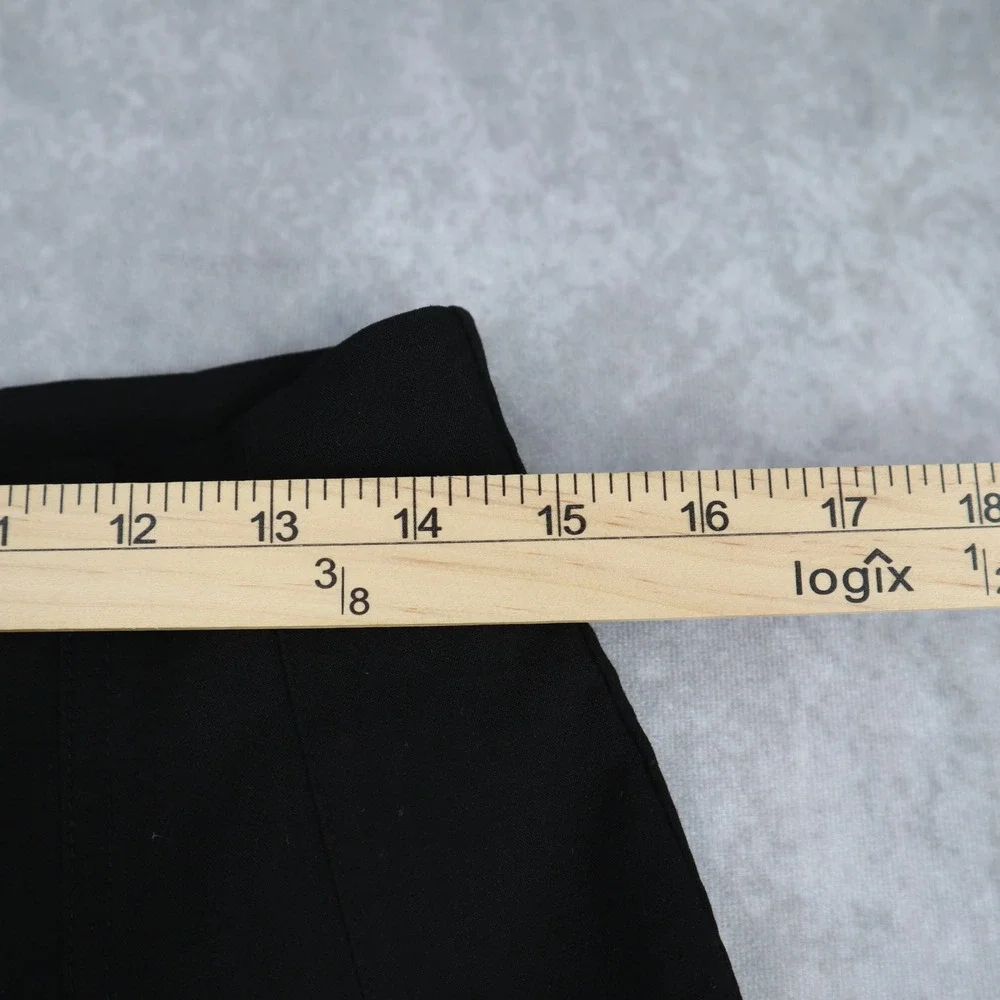 ZARA Pants Straight Leg Trouser Black High Waisted Seam Front Size M
